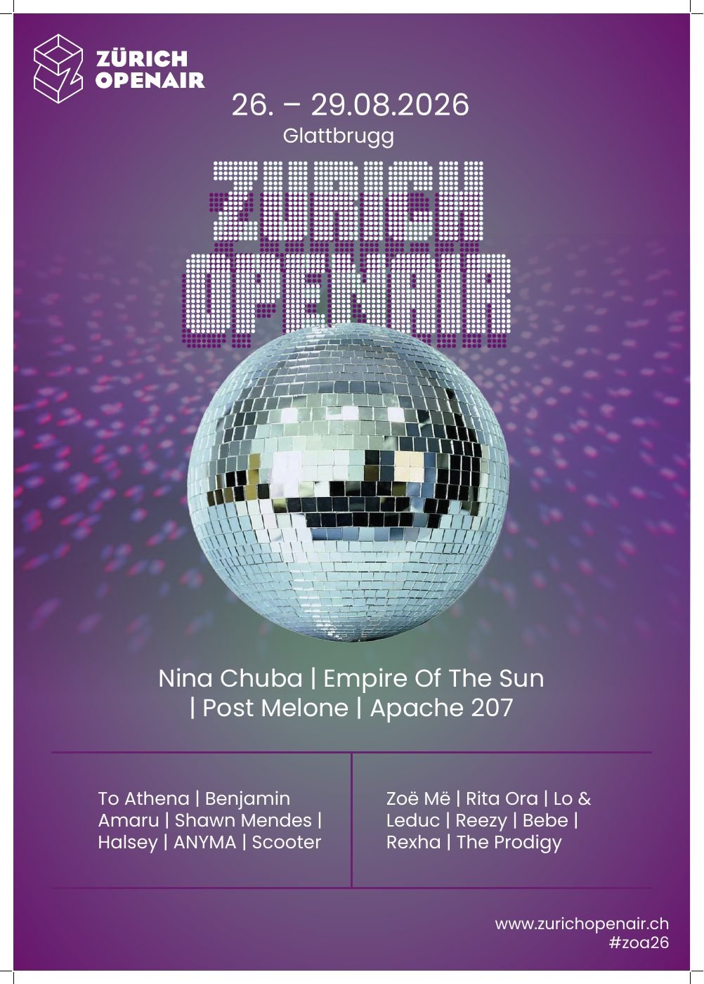 Zürich Openair Plakat — InDesign Projekt